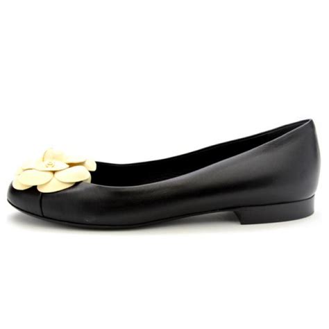 white and black chanel|Chanel black and white flats.